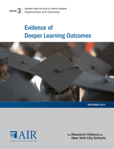 Evidence of Deeper Learning Outcomes