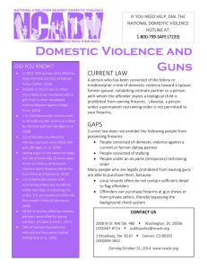 Domestic Violence and Guns - National Coalition Against Domestic