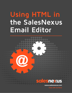 Using HTML in the SalesNexus Email Editor