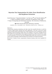 Bayesian Text Segmentation for Index Term Identification and