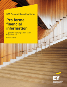 Pro forma financial information