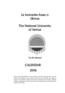 2016 - National University of Samoa