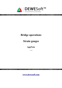 Bridge operations Strain gauges
