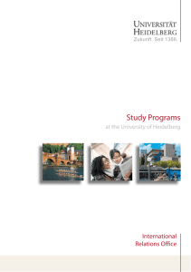 Study Programs - Universität Heidelberg