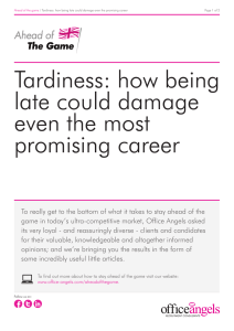 Tardiness: how being late could damage even the most promising