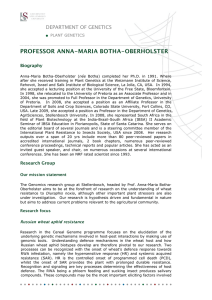 PROFESSOR ANNA-MARIA BOTHA