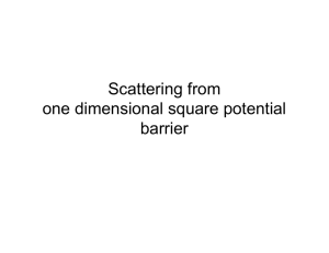 One dimensional square potential barrier