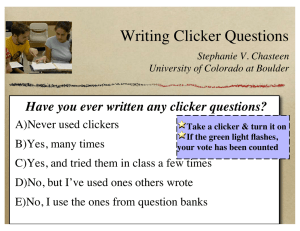 Writing Clicker Questions