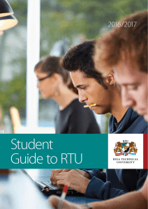 Student Guide to RTU - RTU Foreign Students Department