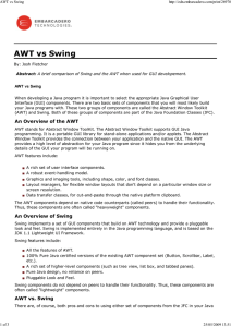 AWT vs Swing