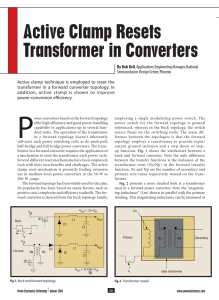 Active Clamp Resets Transformer in Converters