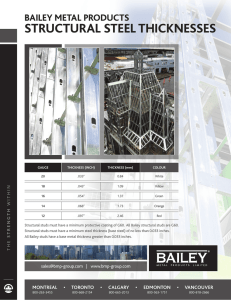 structural steel thicknesses - Bailey Metal Products Limited