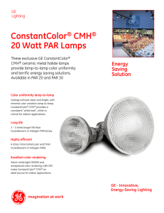 GE HID Lighting | ConstantColor® CMH® 20 Watt PAR Lamps | GE