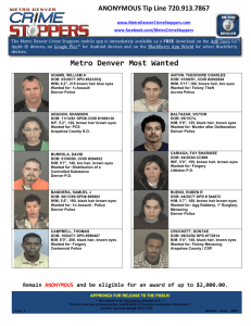 Metro Denver Most Wanted