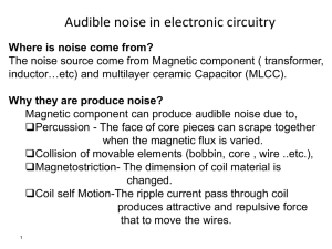 Audible noise in electronic circuitry
