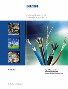 Cabling Solutions for Industrial Applications
