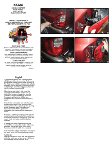 1. Remove the drivers and passenger side taillight assemblies by