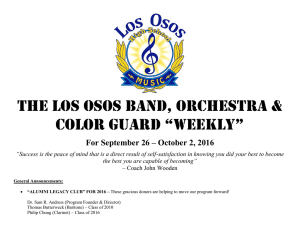 the los osos band and color guard “weekly”
