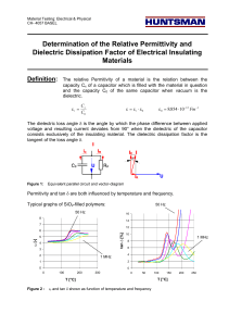 Determination of the Relative Permittivity and Dielectric Dissipation