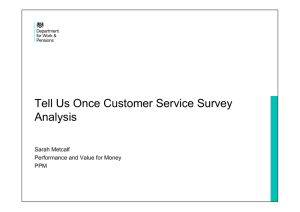 Tell Us Once Customer Service Survey Analysis