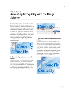 Animating text quickly with the Range Selector
