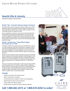 NewLife Intensity Oxygen Concentrator Brochure