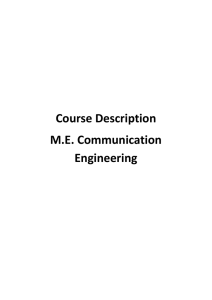 M.E. Communication Engineering