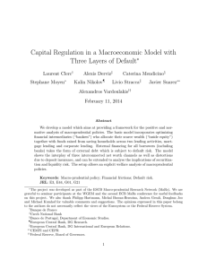 Capital Regulation in a Macroeconomic Model with Three Layers of