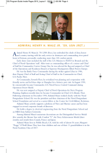 admiral henry h. mauz jr. `59, usn (ret.)