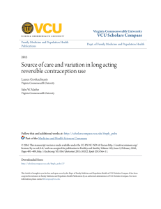 Source of care and variation in long acting reversible contraception