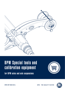 BPW Special tools and calibration equipment