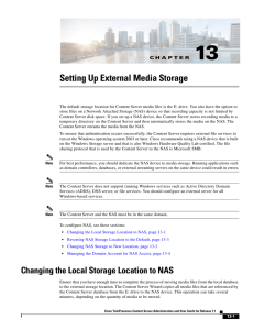 Setting Up External Media Storage