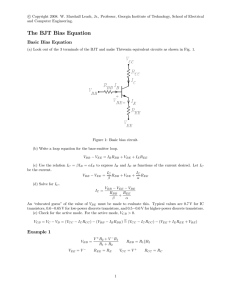 The BJT Bias Equation - W. Marshall Leach, Jr.