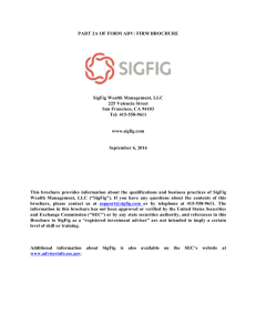 PART 2A OF FORM ADV: FIRM BROCHURE SigFig Wealth