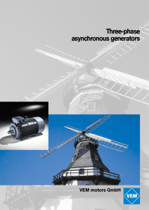 Three-phase asynchronous generators