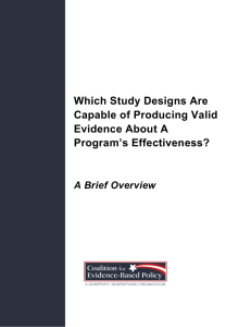 Which Study Designs Are Capable of Producing Valid Evidence