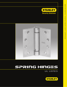 Spring Hinges - Top Notch Distributors, Inc.