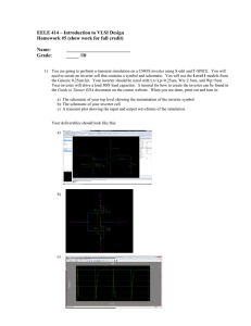 EELE 414 – Introduction to VLSI Design Homework #5 (show work