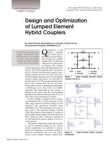 Design and Optimization of Lumped Element Hybrid Couplers