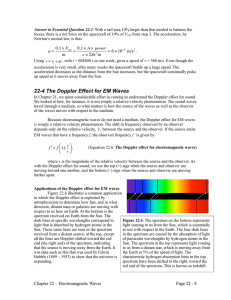 22-4 The Doppler Effect for EM Waves