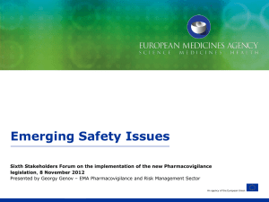 Emerging Safety Issues - European Medicines Agency