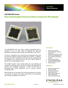 Short Wavelength Enhanced Silicon Avalanche Photodiode
