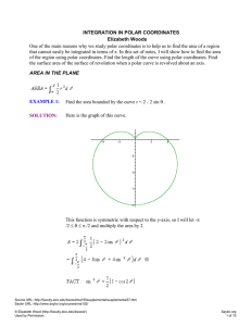 Supplemental Notes for Calculus II: Integration in Polar Coordinates