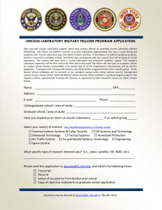 lincoln laboratory military fellows program application
