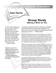 Group Study: Making It Work For You