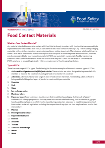 Food Contact Materials - The Food Safety Authority of Ireland
