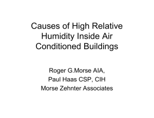 Causes of High Relative Humidity Inside Air Conditioned Buildings