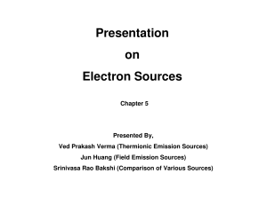 Presentation on Electron Sources