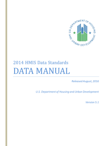 HMIS Data Standards Data Manual -Version 5.1
