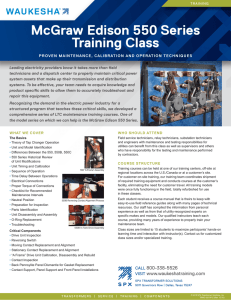 McGraw Edison 550 Series Training Class